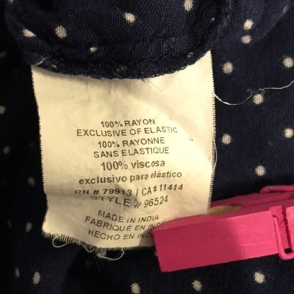 MOTHERHOOD MATERNITY MEDIUM BLUE POLKA DOT DRESS - Picture 7 of 7